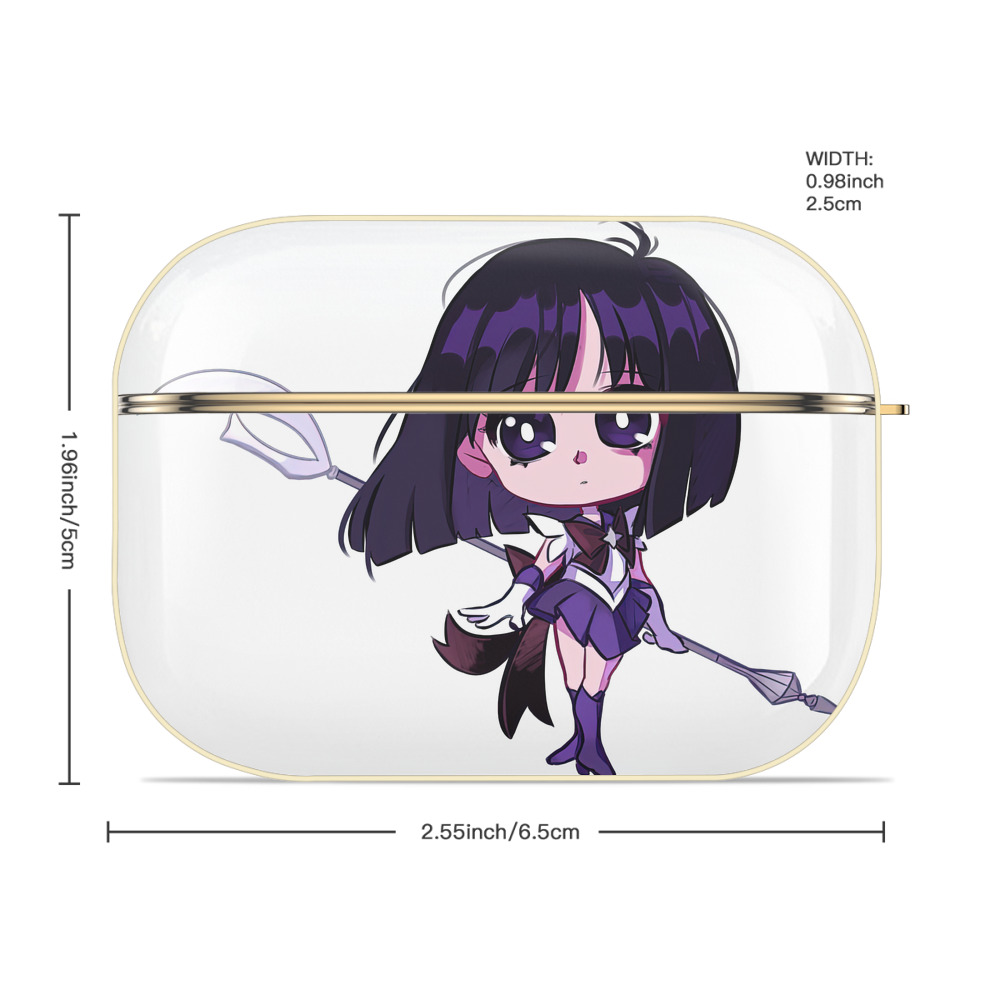 美少女戦士セーラームーン 土萠ほたる Sailor Moon Tomoe Hotaru （セーラーサターン；Sailor Saturn） 【AirPods Pro用】ハードシェル保護ケース｜耐衝撃・防指紋・カラビナ付き商品仕様