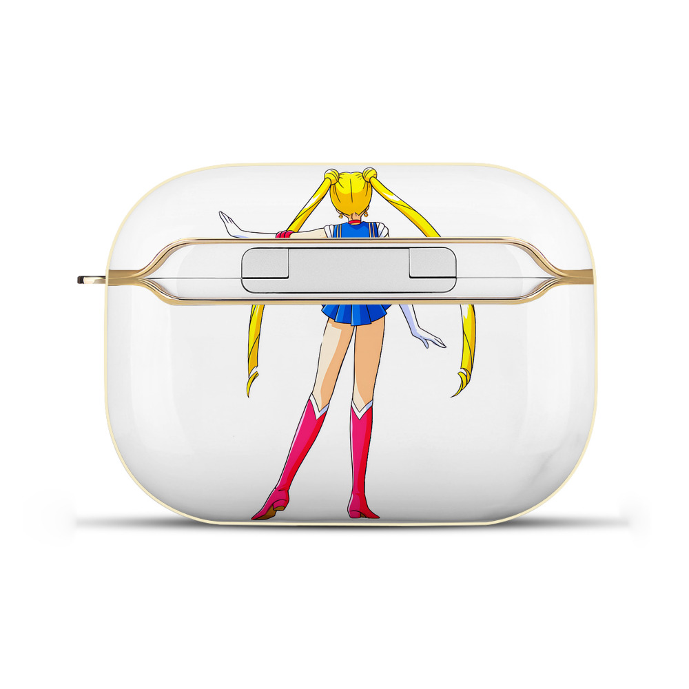 （画像用） 美少女戦士セーラームーン 月野 うさぎ つきの うさぎ Sailor Moon Tsukino Usagi 【AirPods Pro用】ハードシェル保護ケース｜耐衝撃・防指紋・カラビナ付き商品仕様