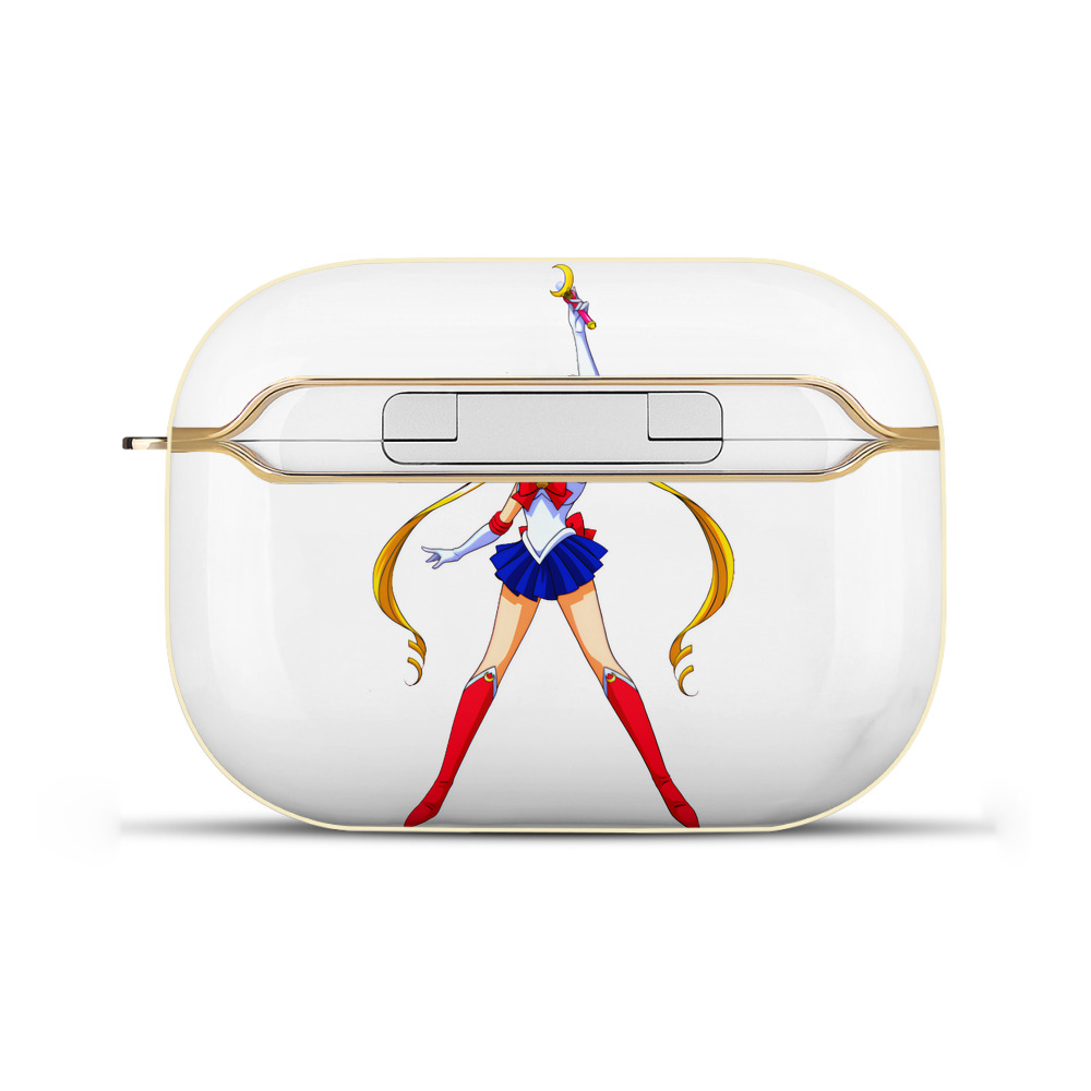 （画像用） 美少女戦士セーラームーン 月野 うさぎ つきの うさぎ Sailor Moon Tsukino Usagi 【AirPods Pro用】ハードシェル保護ケース｜耐衝撃・防指紋・カラビナ付き商品仕様