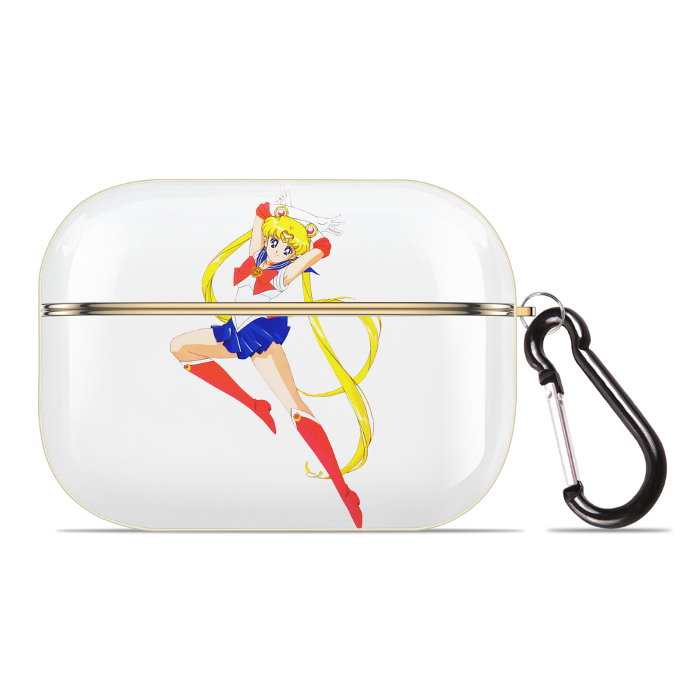 （画像用） 美少女戦士セーラームーン 月野 うさぎ つきの うさぎ Sailor Moon Tsukino Usagi 【AirPods Pro用】ハードシェル保護ケース｜耐衝撃・防指紋・カラビナ付き商品仕様