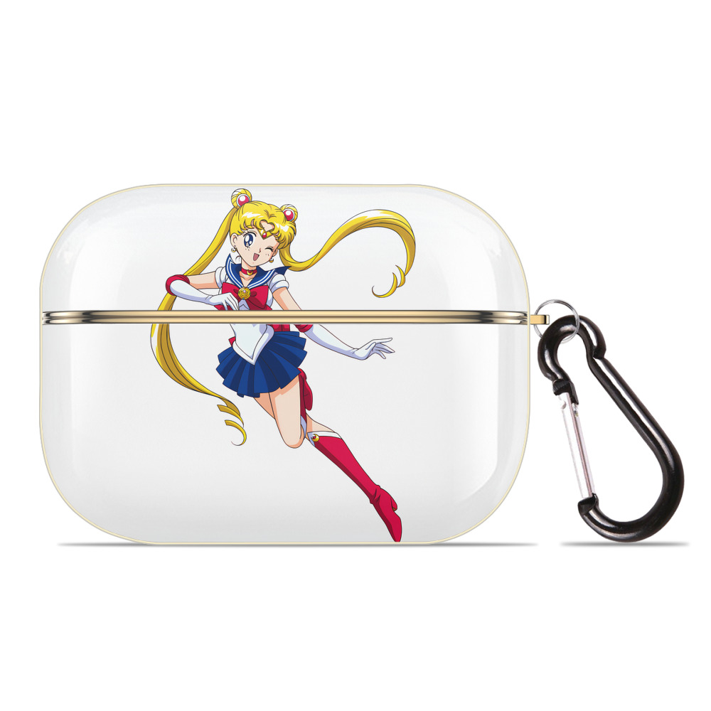 （画像用） 美少女戦士セーラームーン 月野 うさぎ つきの うさぎ Sailor Moon Tsukino Usagi 【AirPods Pro用】ハードシェル保護ケース｜耐衝撃・防指紋・カラビナ付き商品仕様