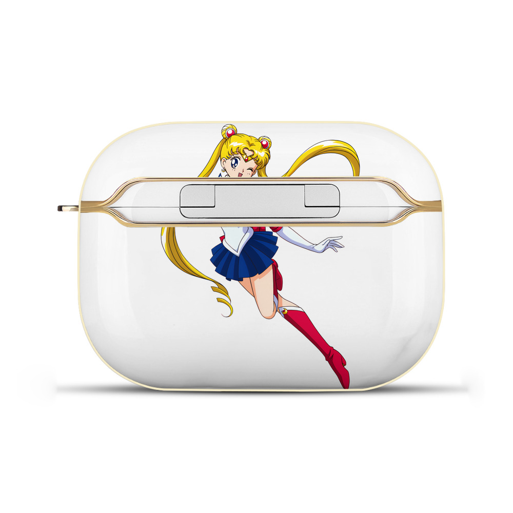（画像用） 美少女戦士セーラームーン 月野 うさぎ つきの うさぎ Sailor Moon Tsukino Usagi 【AirPods Pro用】ハードシェル保護ケース｜耐衝撃・防指紋・カラビナ付き商品仕様