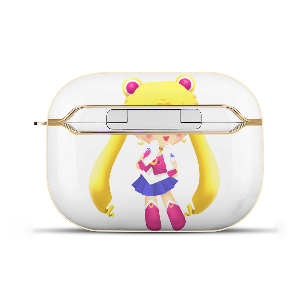 （画像用） 美少女戦士セーラームーン 月野 うさぎ つきの うさぎ Sailor Moon Tsukino Usagi 【AirPods Pro用】ハードシェル保護ケース｜耐衝撃・防指紋・カラビナ付き商品仕様