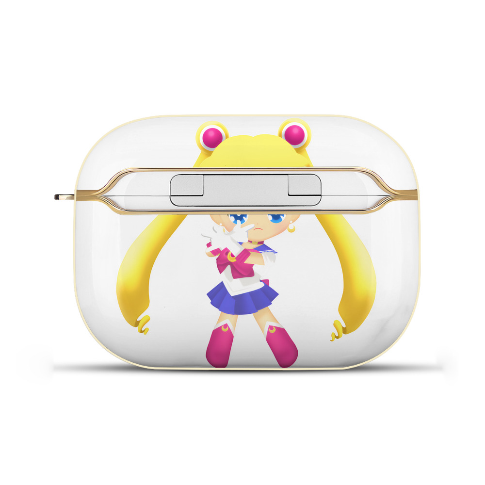 （画像用） 美少女戦士セーラームーン 月野 うさぎ つきの うさぎ Sailor Moon Tsukino Usagi 【AirPods Pro用】ハードシェル保護ケース｜耐衝撃・防指紋・カラビナ付き商品仕様
