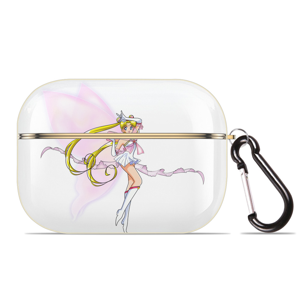 （画像用） 美少女戦士セーラームーン 月野 うさぎ つきの うさぎ Sailor Moon Tsukino Usagi 【AirPods Pro用】ハードシェル保護ケース｜耐衝撃・防指紋・カラビナ付き商品仕様