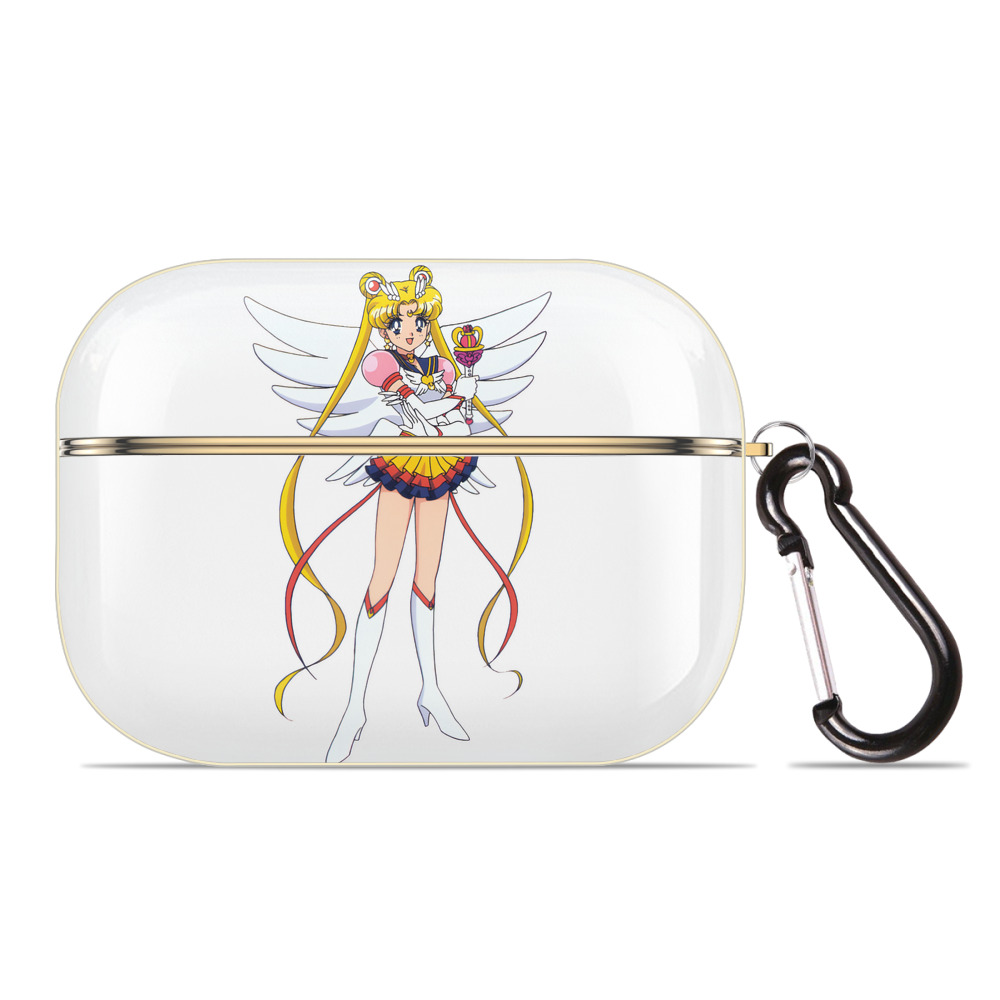 （画像用） 美少女戦士セーラームーン 月野 うさぎ つきの うさぎ Sailor Moon Tsukino Usagi 【AirPods Pro用】ハードシェル保護ケース｜耐衝撃・防指紋・カラビナ付き商品仕様
