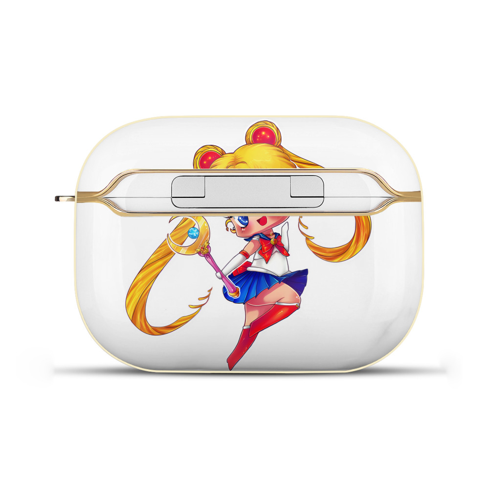 （画像用） 美少女戦士セーラームーン 月野 うさぎ つきの うさぎ Sailor Moon Tsukino Usagi 【AirPods Pro用】ハードシェル保護ケース｜耐衝撃・防指紋・カラビナ付き商品仕様