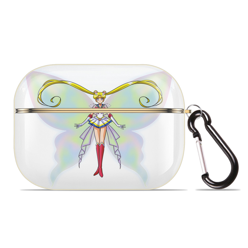 （画像用） 美少女戦士セーラームーン 月野 うさぎ つきの うさぎ Sailor Moon Tsukino Usagi 【AirPods Pro用】ハードシェル保護ケース｜耐衝撃・防指紋・カラビナ付き商品仕様