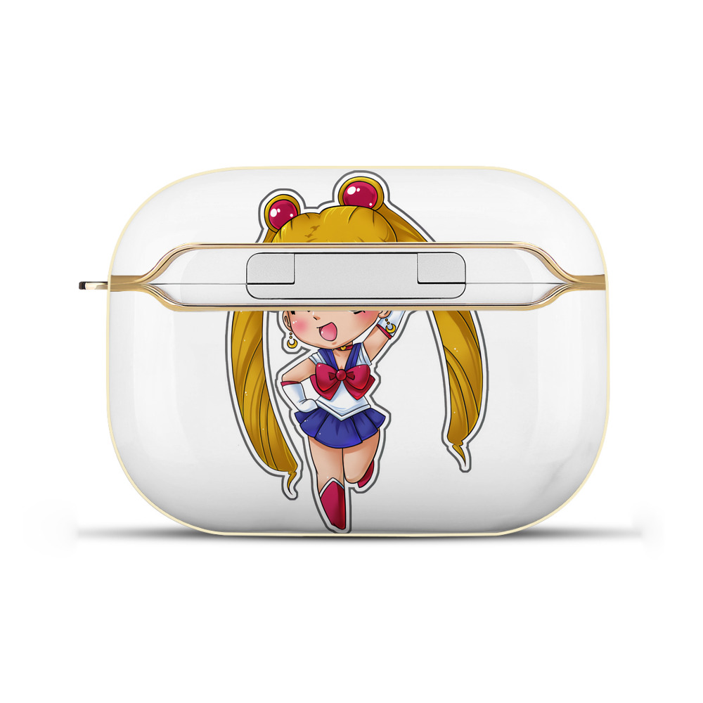 （画像用） 美少女戦士セーラームーン 月野 うさぎ つきの うさぎ Sailor Moon Tsukino Usagi 【AirPods Pro用】ハードシェル保護ケース｜耐衝撃・防指紋・カラビナ付き商品仕様