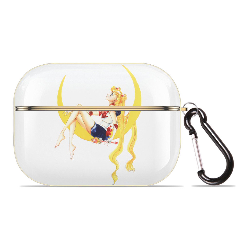 （画像用） 美少女戦士セーラームーン 月野 うさぎ つきの うさぎ Sailor Moon Tsukino Usagi 【AirPods Pro用】ハードシェル保護ケース｜耐衝撃・防指紋・カラビナ付き商品仕様