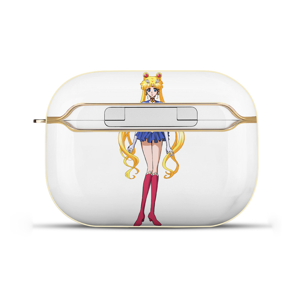 （画像用） 美少女戦士セーラームーン 月野 うさぎ つきの うさぎ Sailor Moon Tsukino Usagi 【AirPods Pro用】ハードシェル保護ケース｜耐衝撃・防指紋・カラビナ付き商品仕様