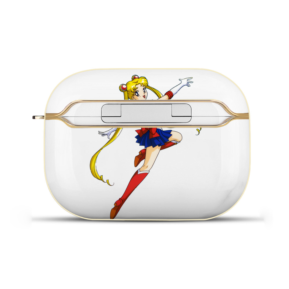 （画像用） 美少女戦士セーラームーン 月野 うさぎ つきの うさぎ Sailor Moon Tsukino Usagi 【AirPods Pro用】ハードシェル保護ケース｜耐衝撃・防指紋・カラビナ付き商品仕様