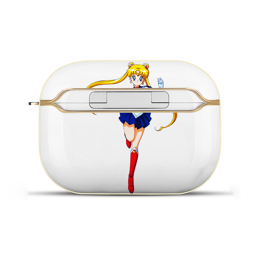 （画像用） 美少女戦士セーラームーン 月野 うさぎ つきの うさぎ Sailor Moon Tsukino Usagi 【AirPods Pro用】ハードシェル保護ケース｜耐衝撃・防指紋・カラビナ付き商品仕様