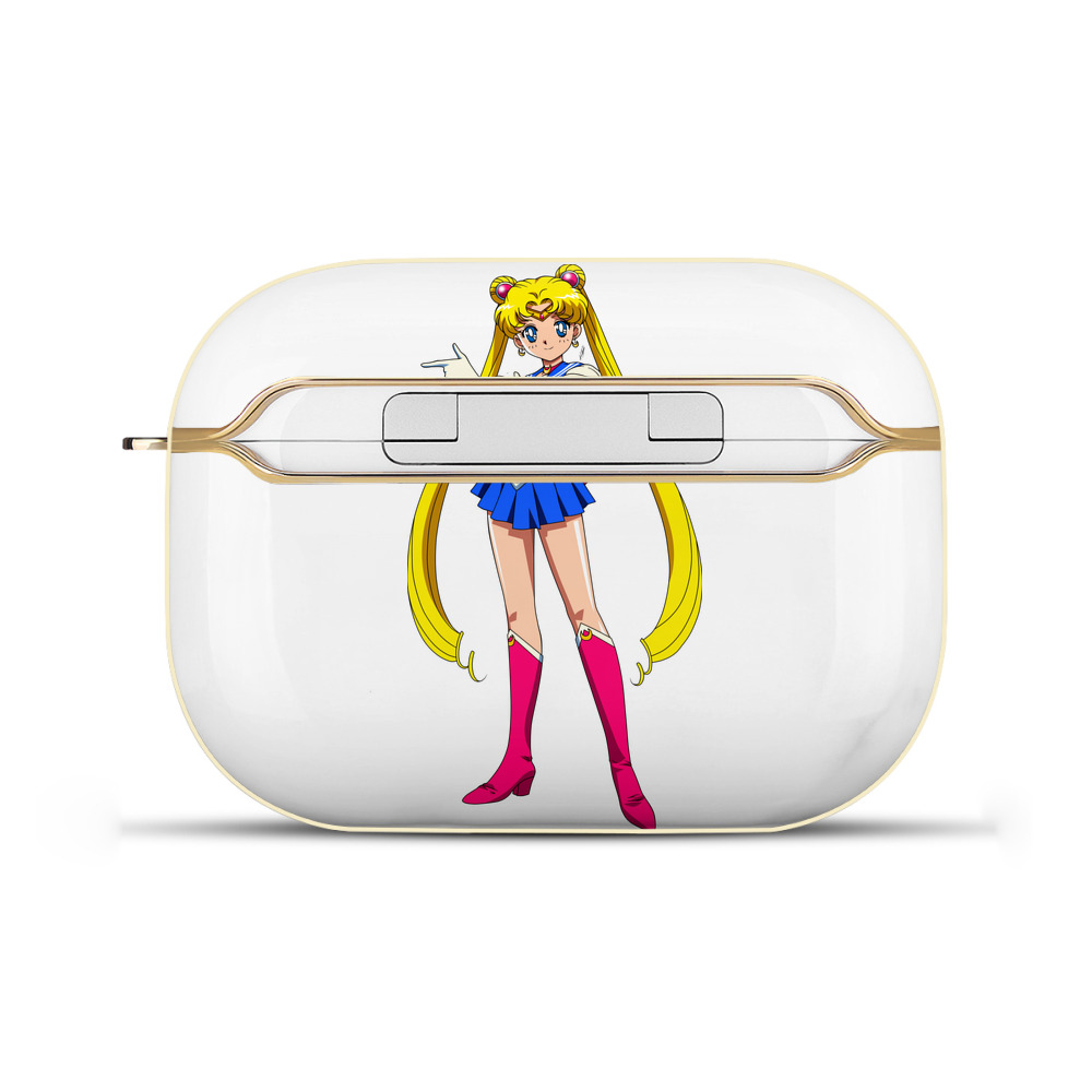 （画像用） 美少女戦士セーラームーン 月野 うさぎ つきの うさぎ Sailor Moon Tsukino Usagi 【AirPods Pro用】ハードシェル保護ケース｜耐衝撃・防指紋・カラビナ付き商品仕様
