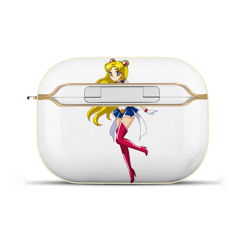 （画像用） 美少女戦士セーラームーン 月野 うさぎ つきの うさぎ Sailor Moon Tsukino Usagi 【AirPods Pro用】ハードシェル保護ケース｜耐衝撃・防指紋・カラビナ付き商品仕様
