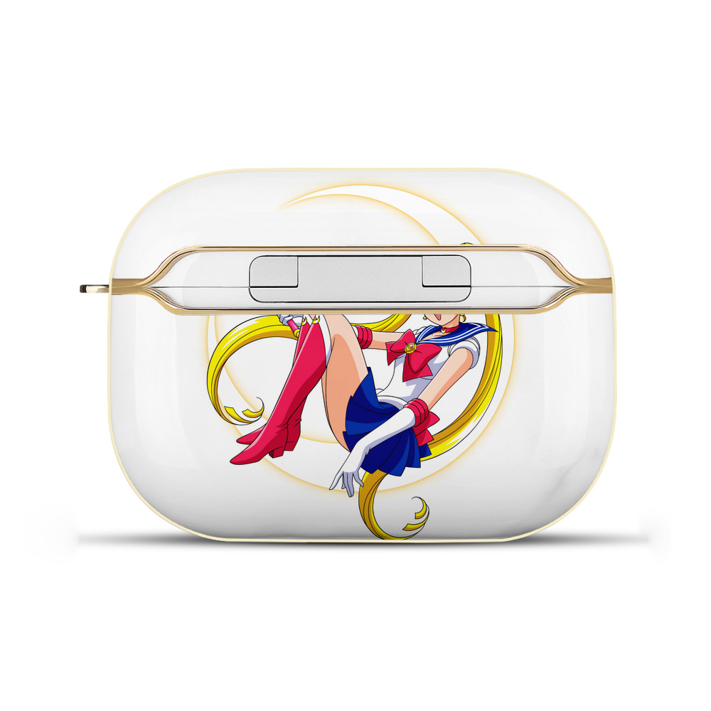 （画像用） 美少女戦士セーラームーン 月野 うさぎ つきの うさぎ Sailor Moon Tsukino Usagi 【AirPods Pro用】ハードシェル保護ケース｜耐衝撃・防指紋・カラビナ付き商品仕様