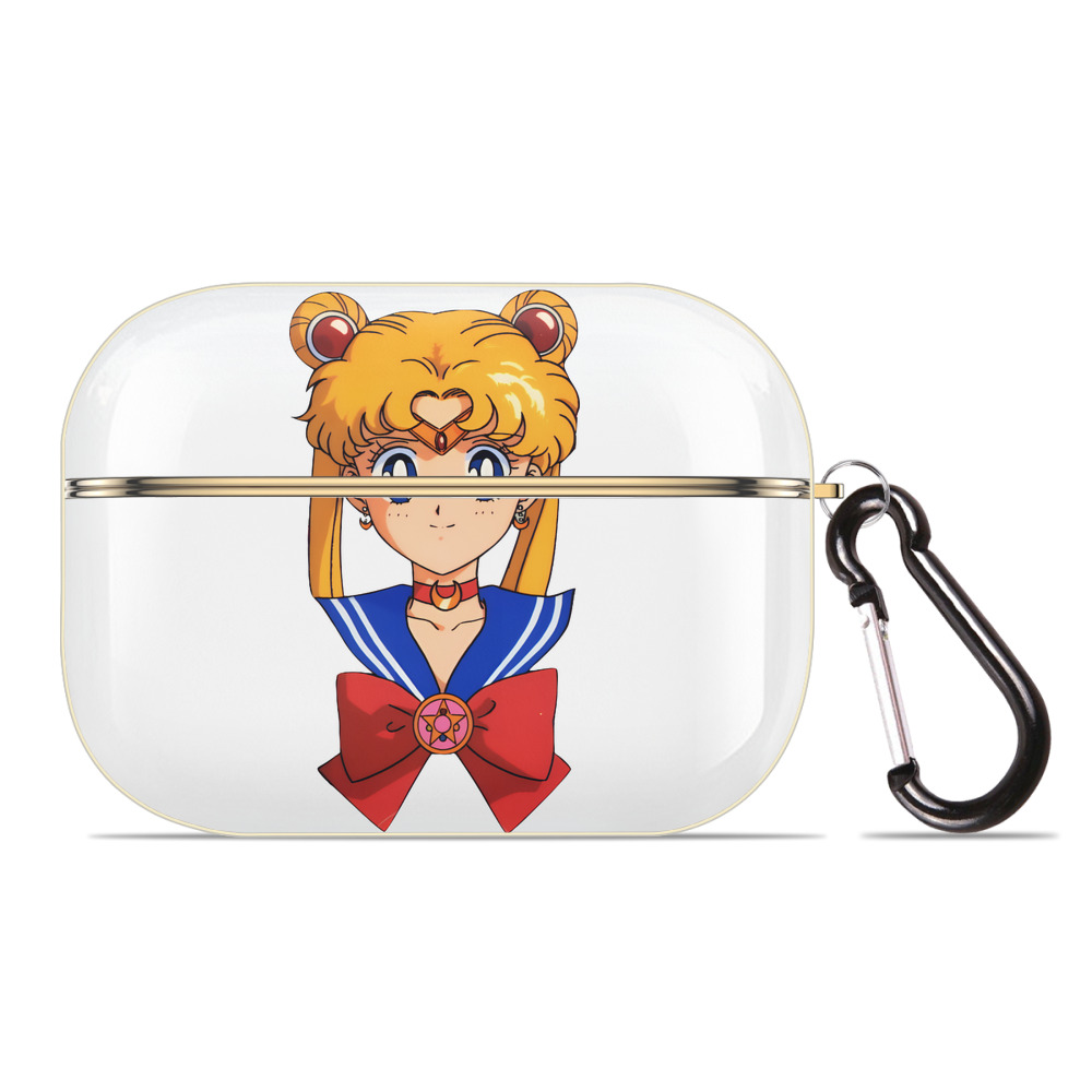 （画像用） 美少女戦士セーラームーン 月野 うさぎ つきの うさぎ Sailor Moon Tsukino Usagi 【AirPods Pro用】ハードシェル保護ケース｜耐衝撃・防指紋・カラビナ付き商品仕様