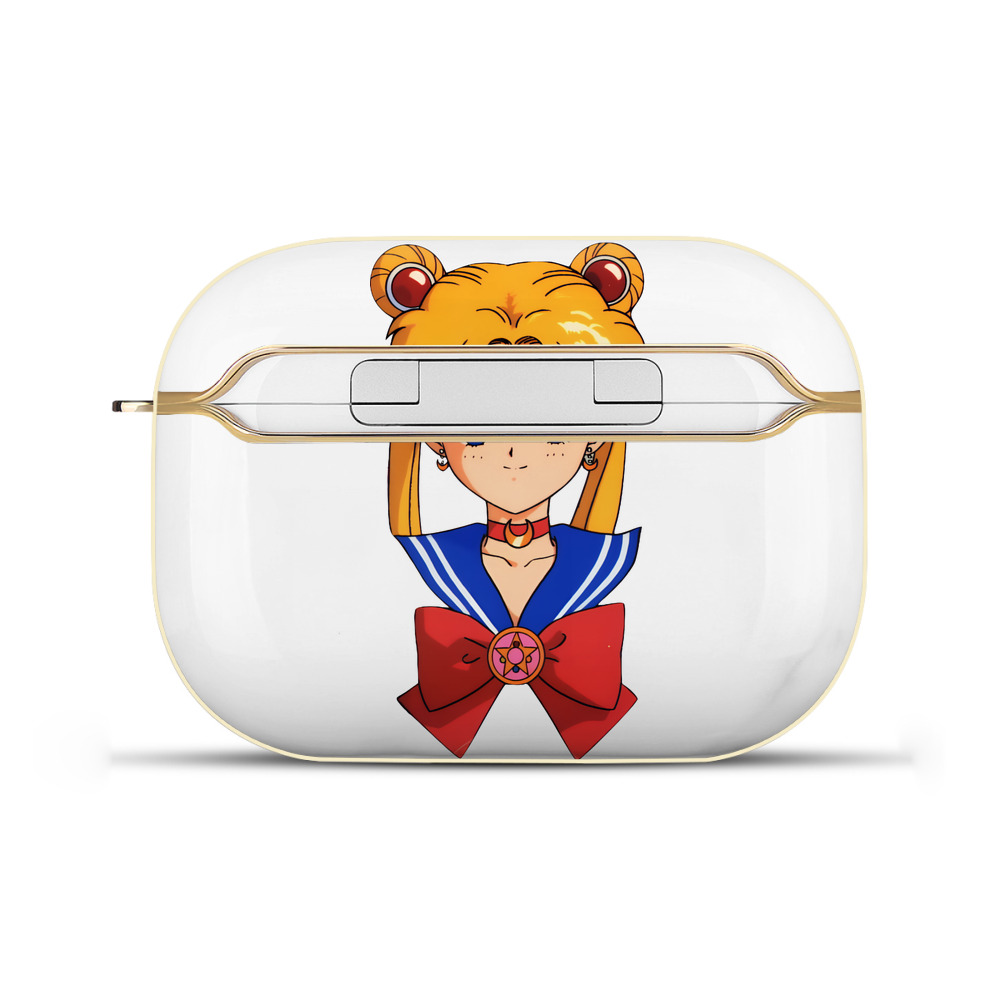 （画像用） 美少女戦士セーラームーン 月野 うさぎ つきの うさぎ Sailor Moon Tsukino Usagi 【AirPods Pro用】ハードシェル保護ケース｜耐衝撃・防指紋・カラビナ付き商品仕様