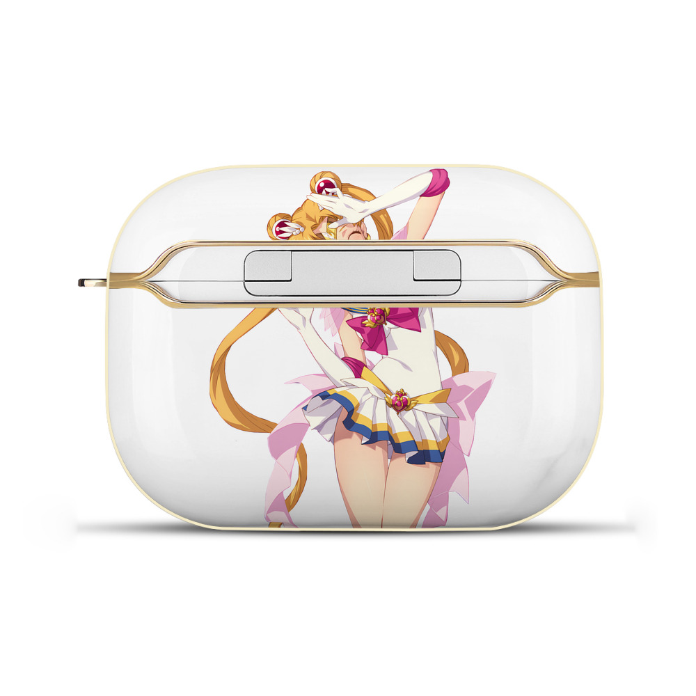 （画像用） 美少女戦士セーラームーン 月野 うさぎ つきの うさぎ Sailor Moon Tsukino Usagi 【AirPods Pro用】ハードシェル保護ケース｜耐衝撃・防指紋・カラビナ付き商品仕様