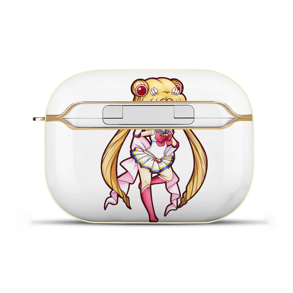 （画像用） 美少女戦士セーラームーン 月野 うさぎ つきの うさぎ Sailor Moon Tsukino Usagi 【AirPods Pro用】ハードシェル保護ケース｜耐衝撃・防指紋・カラビナ付き商品仕様
