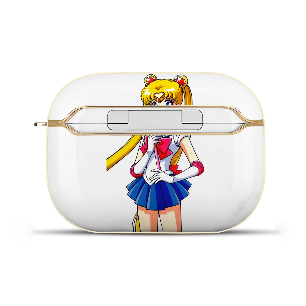 （画像用） 美少女戦士セーラームーン 月野 うさぎ つきの うさぎ Sailor Moon Tsukino Usagi 【AirPods Pro用】ハードシェル保護ケース｜耐衝撃・防指紋・カラビナ付き商品仕様