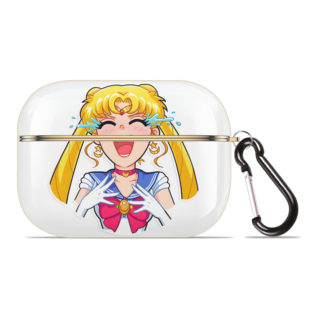 （画像用） 美少女戦士セーラームーン 月野 うさぎ つきの うさぎ Sailor Moon Tsukino Usagi 【AirPods Pro用】ハードシェル保護ケース｜耐衝撃・防指紋・カラビナ付き商品仕様