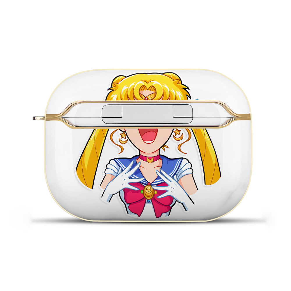 （画像用） 美少女戦士セーラームーン 月野 うさぎ つきの うさぎ Sailor Moon Tsukino Usagi 【AirPods Pro用】ハードシェル保護ケース｜耐衝撃・防指紋・カラビナ付き商品仕様