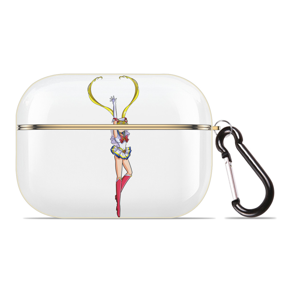 （画像用） 美少女戦士セーラームーン 月野 うさぎ つきの うさぎ Sailor Moon Tsukino Usagi 【AirPods Pro用】ハードシェル保護ケース｜耐衝撃・防指紋・カラビナ付き商品仕様