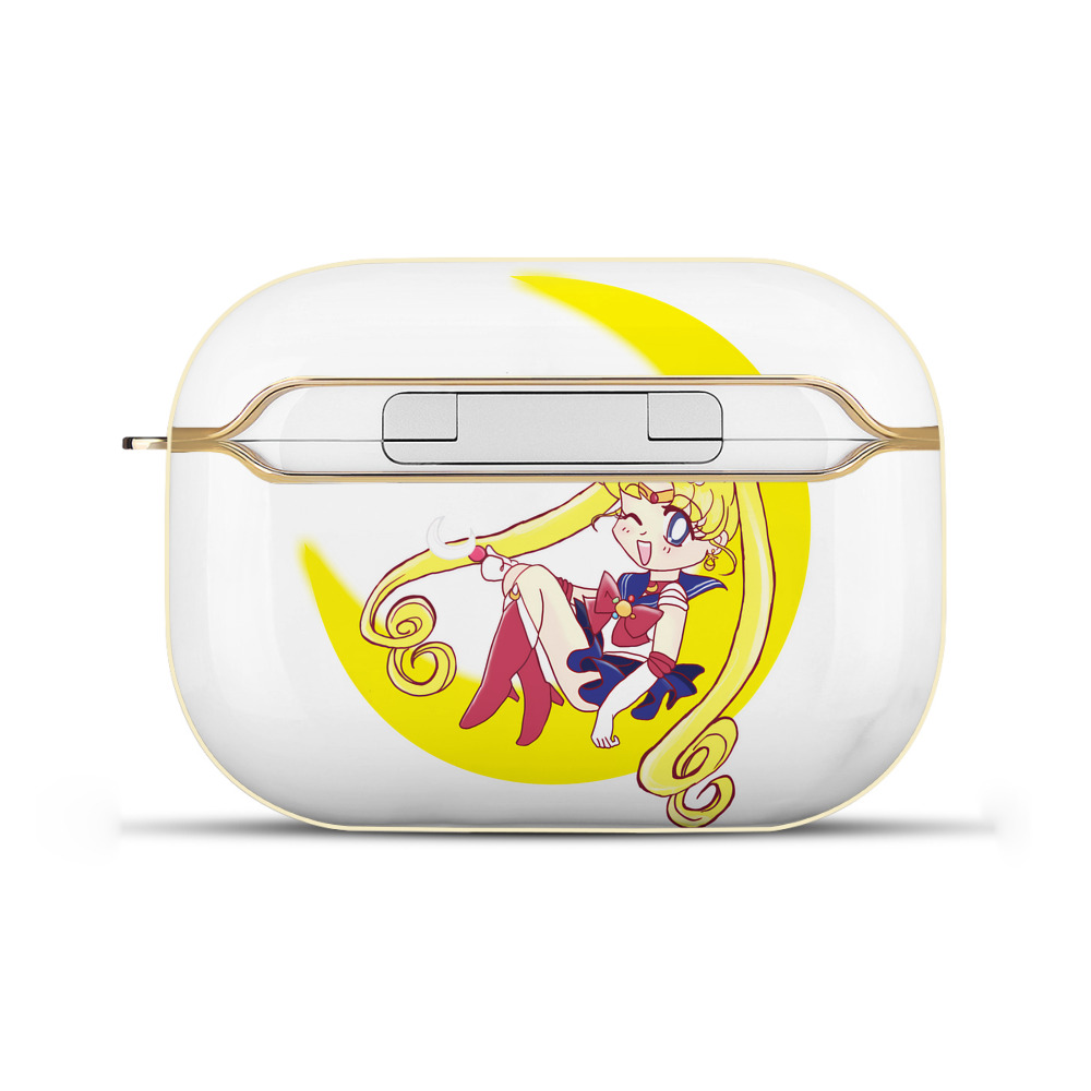 （画像用） 美少女戦士セーラームーン 月野 うさぎ つきの うさぎ Sailor Moon Tsukino Usagi 【AirPods Pro用】ハードシェル保護ケース｜耐衝撃・防指紋・カラビナ付き商品仕様
