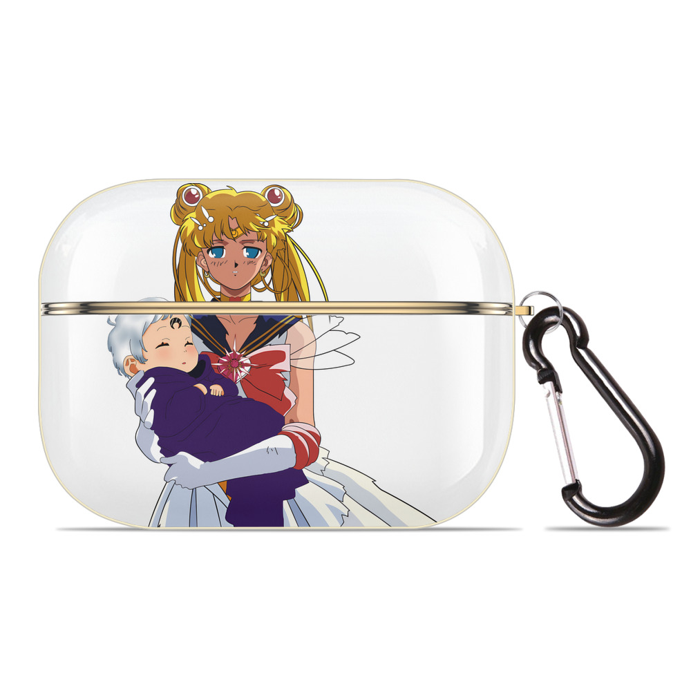 （画像用） 美少女戦士セーラームーン 月野 うさぎ つきの うさぎ Sailor Moon Tsukino Usagi 【AirPods Pro用】ハードシェル保護ケース｜耐衝撃・防指紋・カラビナ付き商品仕様
