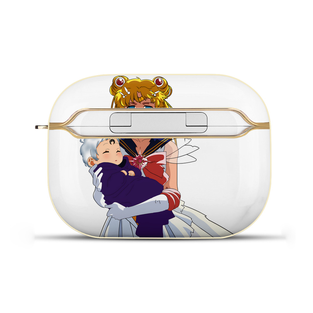 （画像用） 美少女戦士セーラームーン 月野 うさぎ つきの うさぎ Sailor Moon Tsukino Usagi 【AirPods Pro用】ハードシェル保護ケース｜耐衝撃・防指紋・カラビナ付き商品仕様