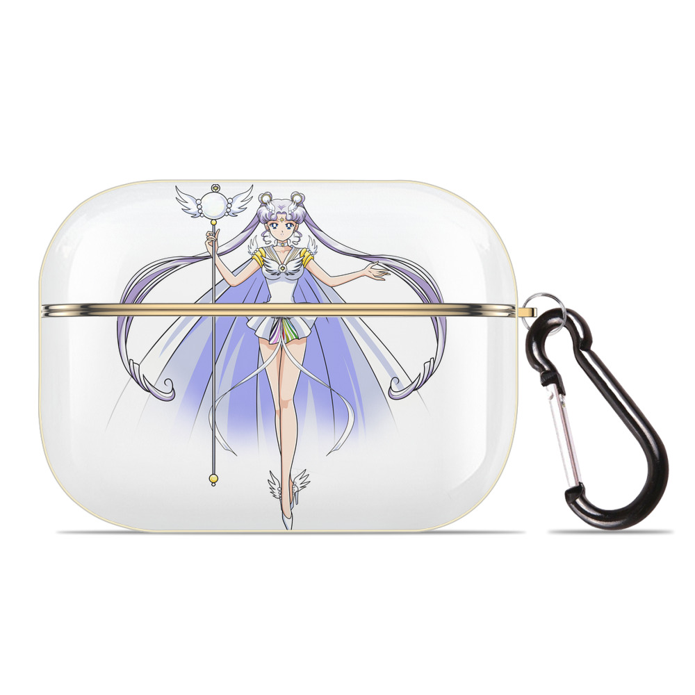 （画像用） 美少女戦士セーラームーン 月野 うさぎ つきの うさぎ Sailor Moon Tsukino Usagi 【AirPods Pro用】ハードシェル保護ケース｜耐衝撃・防指紋・カラビナ付き商品仕様