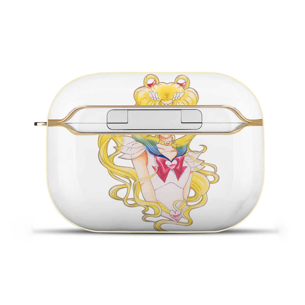 （画像用） 美少女戦士セーラームーン 月野 うさぎ つきの うさぎ Sailor Moon Tsukino Usagi 【AirPods Pro用】ハードシェル保護ケース｜耐衝撃・防指紋・カラビナ付き商品仕様