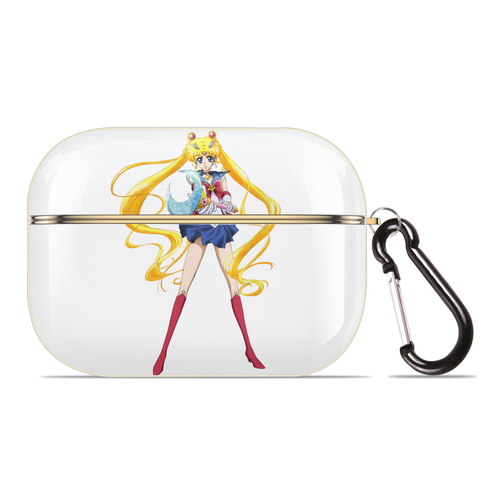 （画像用） 美少女戦士セーラームーン 月野 うさぎ つきの うさぎ Sailor Moon Tsukino Usagi 【AirPods Pro用】ハードシェル保護ケース｜耐衝撃・防指紋・カラビナ付き商品仕様