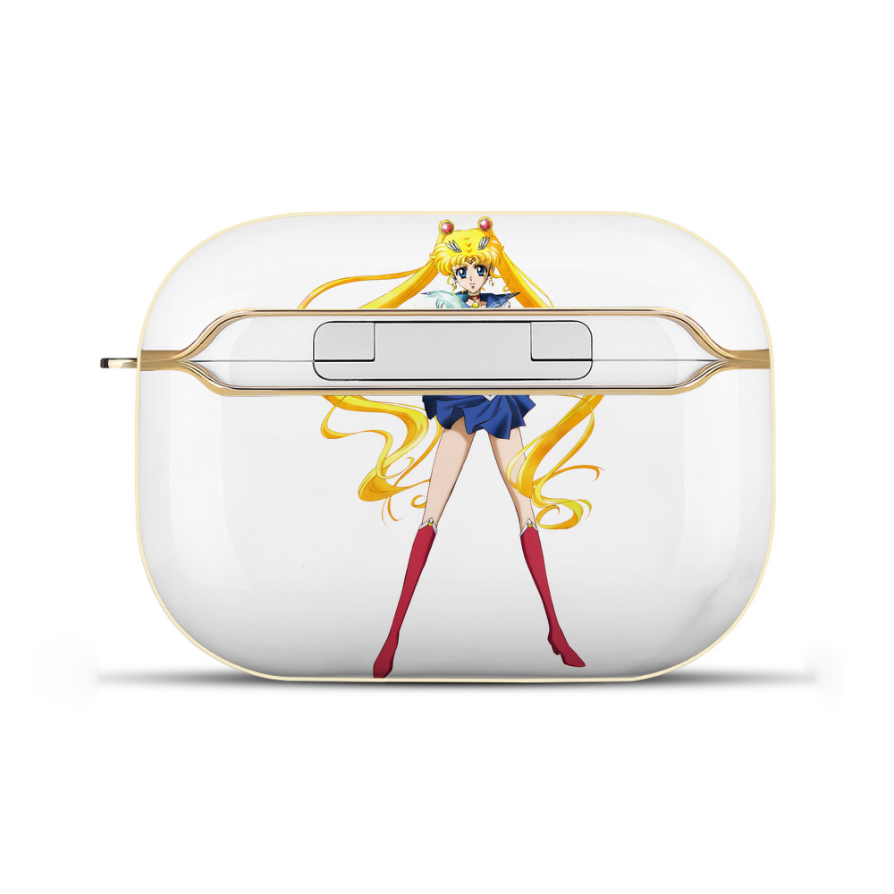 （画像用） 美少女戦士セーラームーン 月野 うさぎ つきの うさぎ Sailor Moon Tsukino Usagi 【AirPods Pro用】ハードシェル保護ケース｜耐衝撃・防指紋・カラビナ付き商品仕様