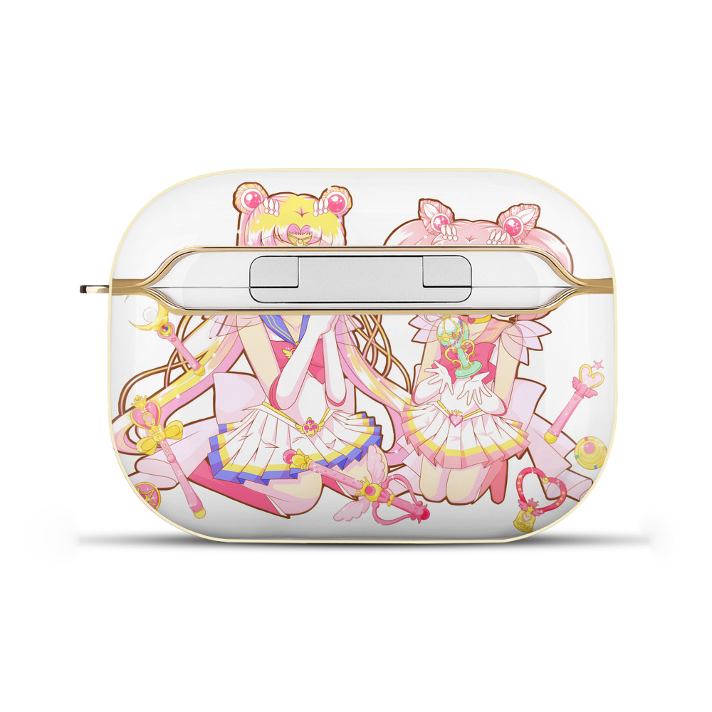 （画像用） 美少女戦士セーラームーン 月野 うさぎ つきの うさぎ Sailor Moon Tsukino Usagi 【AirPods Pro用】ハードシェル保護ケース｜耐衝撃・防指紋・カラビナ付き商品仕様