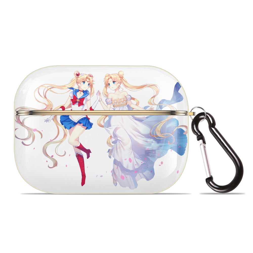 （画像用） 美少女戦士セーラームーン 月野 うさぎ つきの うさぎ Sailor Moon Tsukino Usagi 【AirPods Pro用】ハードシェル保護ケース｜耐衝撃・防指紋・カラビナ付き商品仕様
