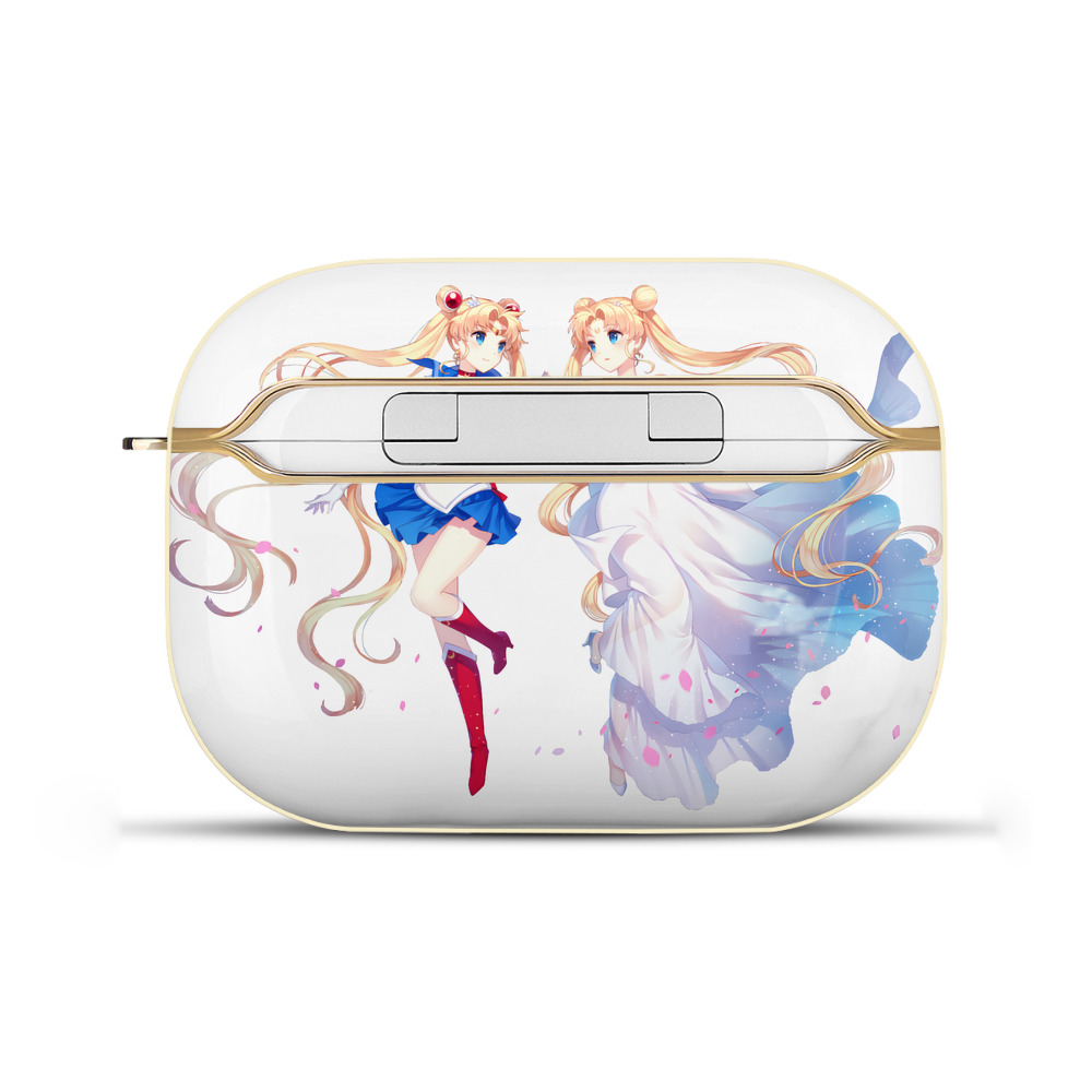 （画像用） 美少女戦士セーラームーン 月野 うさぎ つきの うさぎ Sailor Moon Tsukino Usagi 【AirPods Pro用】ハードシェル保護ケース｜耐衝撃・防指紋・カラビナ付き商品仕様