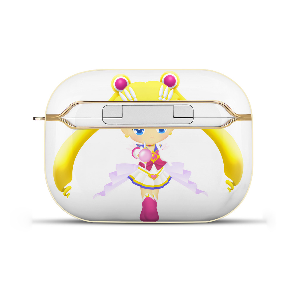 （画像用） 美少女戦士セーラームーン 月野 うさぎ つきの うさぎ Sailor Moon Tsukino Usagi 【AirPods Pro用】ハードシェル保護ケース｜耐衝撃・防指紋・カラビナ付き商品仕様