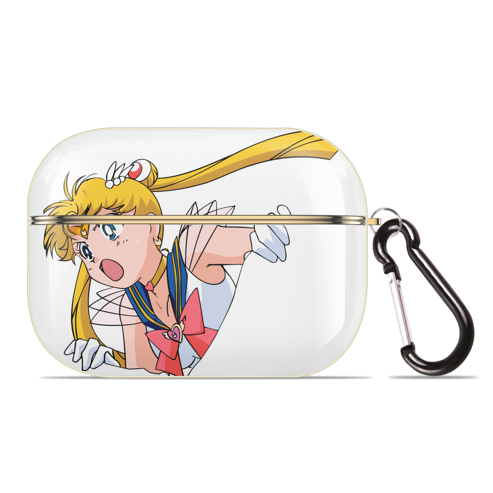 （画像用） 美少女戦士セーラームーン 月野 うさぎ つきの うさぎ Sailor Moon Tsukino Usagi 【AirPods Pro用】ハードシェル保護ケース｜耐衝撃・防指紋・カラビナ付き商品仕様