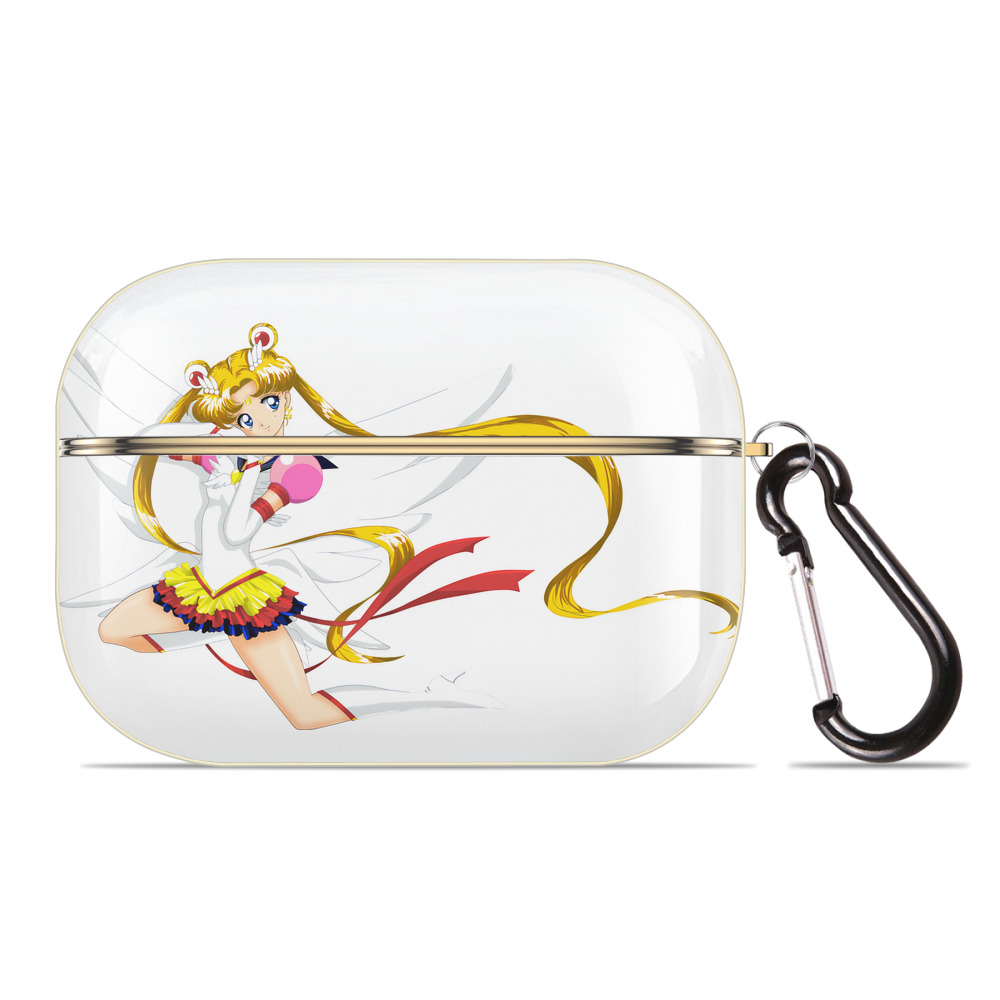 （画像用） 美少女戦士セーラームーン 月野 うさぎ つきの うさぎ Sailor Moon Tsukino Usagi 【AirPods Pro用】ハードシェル保護ケース｜耐衝撃・防指紋・カラビナ付き商品仕様