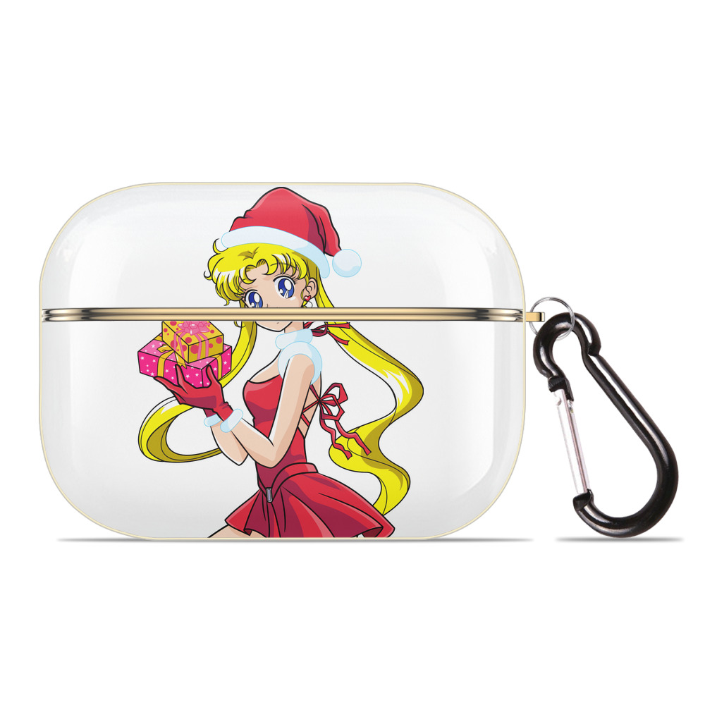 （画像用） 美少女戦士セーラームーン 月野 うさぎ つきの うさぎ Sailor Moon Tsukino Usagi 【AirPods Pro用】ハードシェル保護ケース｜耐衝撃・防指紋・カラビナ付き商品仕様