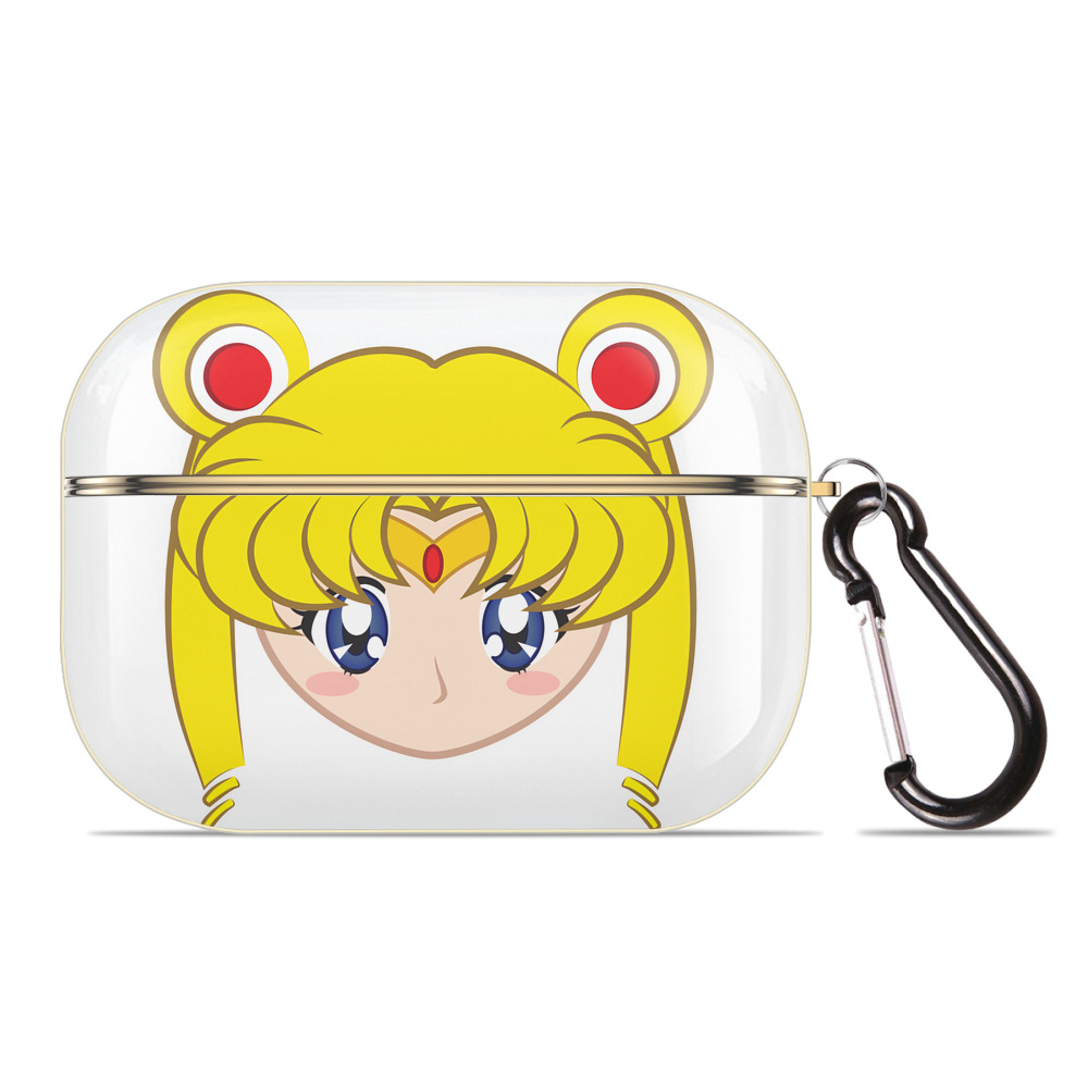 （画像用） 美少女戦士セーラームーン 月野 うさぎ つきの うさぎ Sailor Moon Tsukino Usagi 【AirPods Pro用】ハードシェル保護ケース｜耐衝撃・防指紋・カラビナ付き商品仕様