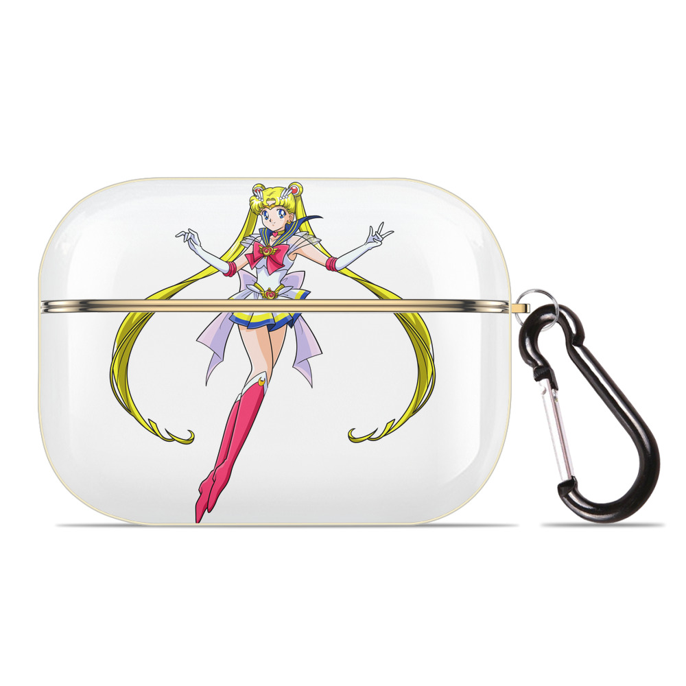 （画像用） 美少女戦士セーラームーン 月野 うさぎ つきの うさぎ Sailor Moon Tsukino Usagi 【AirPods Pro用】ハードシェル保護ケース｜耐衝撃・防指紋・カラビナ付き商品仕様