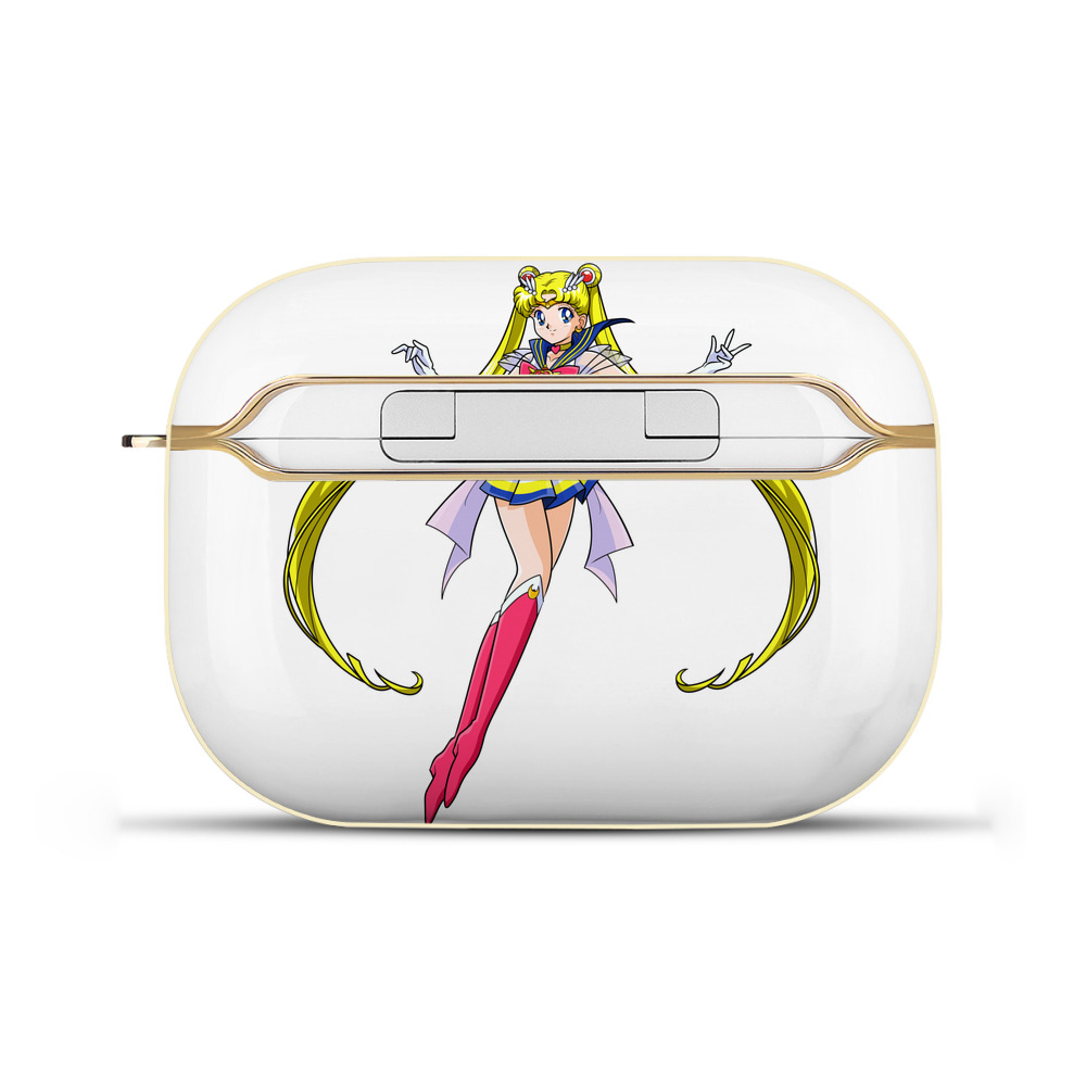 （画像用） 美少女戦士セーラームーン 月野 うさぎ つきの うさぎ Sailor Moon Tsukino Usagi 【AirPods Pro用】ハードシェル保護ケース｜耐衝撃・防指紋・カラビナ付き商品仕様