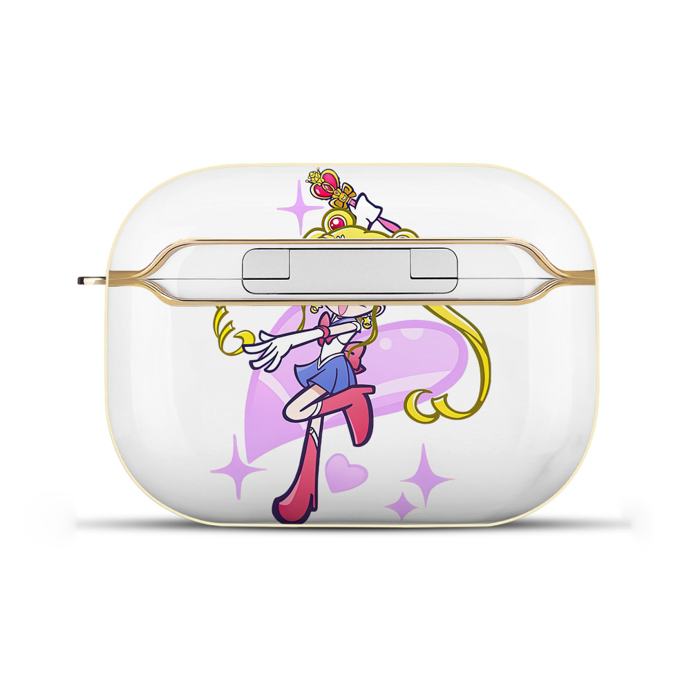 （画像用） 美少女戦士セーラームーン 月野 うさぎ つきの うさぎ Sailor Moon Tsukino Usagi 【AirPods Pro用】ハードシェル保護ケース｜耐衝撃・防指紋・カラビナ付き商品仕様