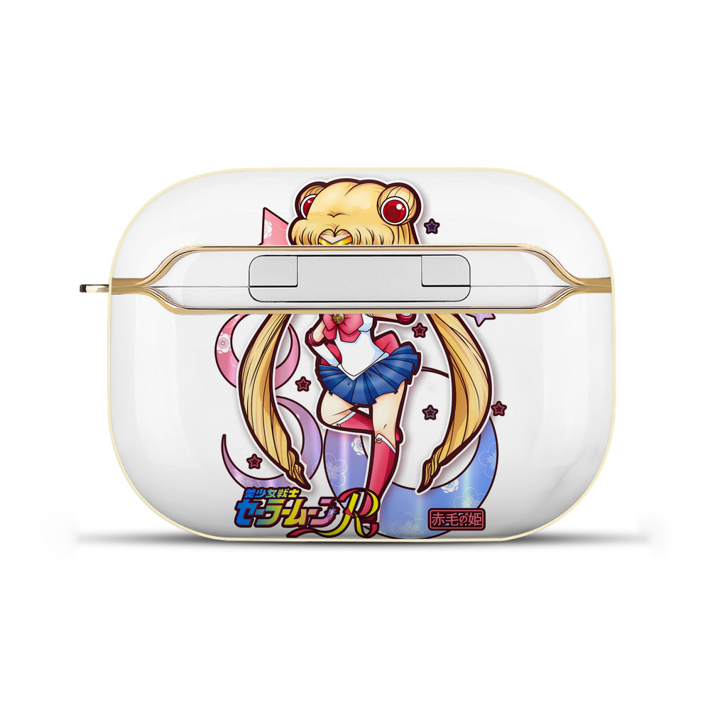 （画像用） 美少女戦士セーラームーン 月野 うさぎ つきの うさぎ Sailor Moon Tsukino Usagi 【AirPods Pro用】ハードシェル保護ケース｜耐衝撃・防指紋・カラビナ付き商品仕様