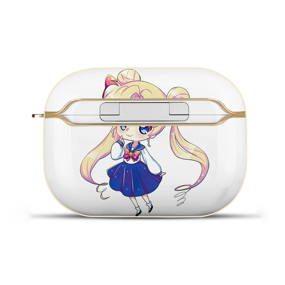 （画像用） 美少女戦士セーラームーン 月野 うさぎ つきの うさぎ Sailor Moon Tsukino Usagi 【AirPods Pro用】ハードシェル保護ケース｜耐衝撃・防指紋・カラビナ付き商品仕様