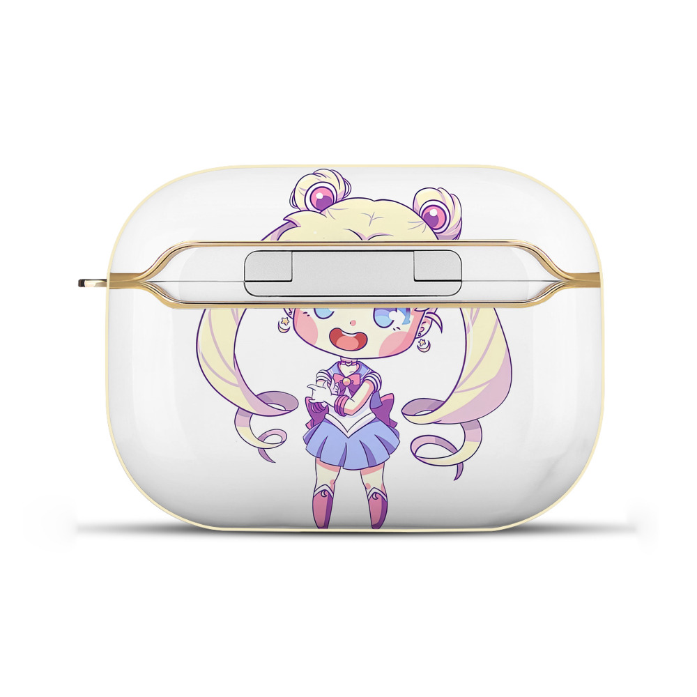 （画像用） 美少女戦士セーラームーン 月野 うさぎ つきの うさぎ Sailor Moon Tsukino Usagi 【AirPods Pro用】ハードシェル保護ケース｜耐衝撃・防指紋・カラビナ付き商品仕様