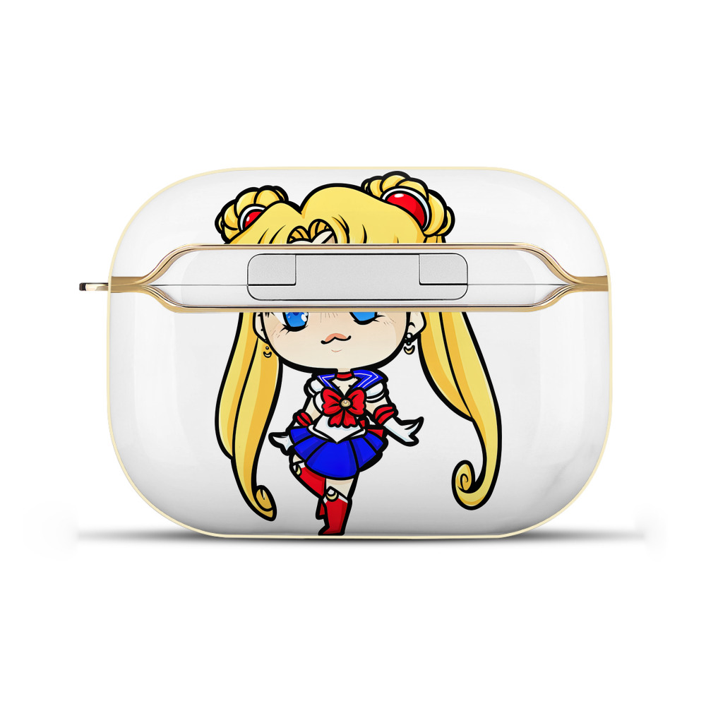 （画像用） 美少女戦士セーラームーン 月野 うさぎ つきの うさぎ Sailor Moon Tsukino Usagi 【AirPods Pro用】ハードシェル保護ケース｜耐衝撃・防指紋・カラビナ付き商品仕様